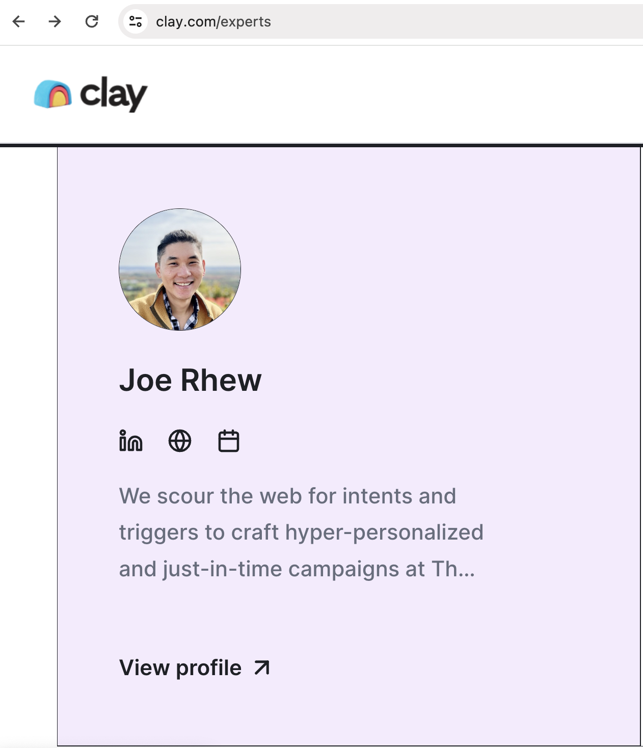 Joe is a certified Clay Expert